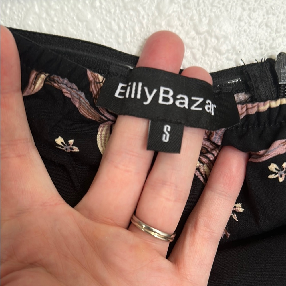 Black and Cream Ruffled Sweetheart Jumpsuit Size Small - Picture 3 of 13